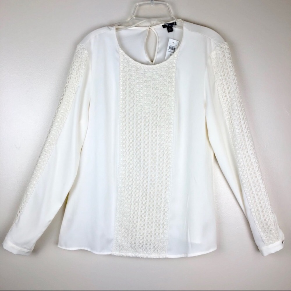 Ann Taylor Latrice Embroidered Blouse - size 8